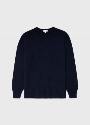 Navy Sunspel Roxburgh Cashmere Jumper | 95823-DGSW | USA