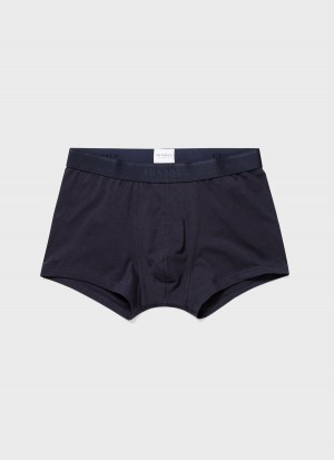 Navy Sunspel Stretch Cotton Trunks | 20598-GPOL | USA