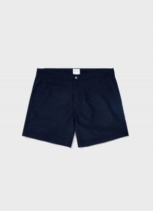 Navy Sunspel Tailored Swim Shorts | 91240-RWQX | USA