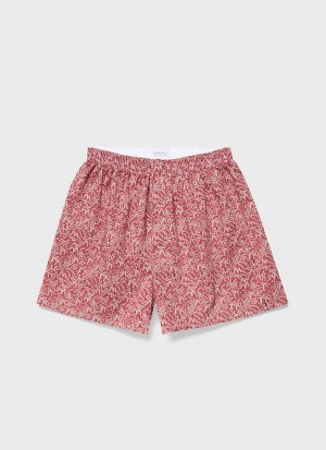 Red Sunspel Classic Boxer Shorts in Liberty Fabric | 97184-LKVW | USA