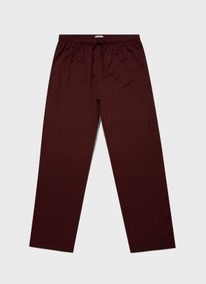 Red Sunspel Cotton Modal Lounge Pant | 46820-MNYW | USA