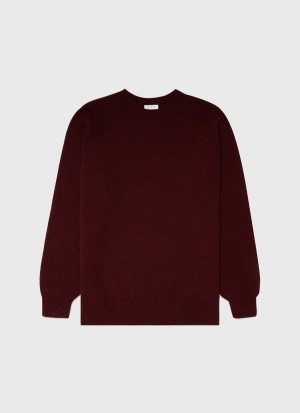 Red Sunspel Lambswool Crew Neck Jumper | 27085-MVPG | USA