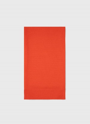 Red Sunspel Scottish Lambswool Scarf | 13048-YEXQ | USA