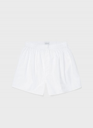 White Sunspel Classic Boxer Shorts | 73941-FVCJ | USA