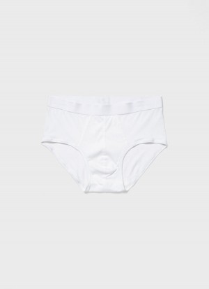 White Sunspel Sea Island Cotton Briefs | 95031-TOHK | USA