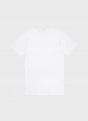 White Sunspel Sea Island Cotton Underwear T-shirt | 43285-PNLH | USA