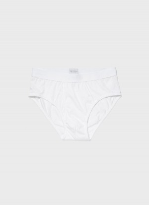 White Sunspel Superfine Cotton Briefs | 51269-TEJI | USA