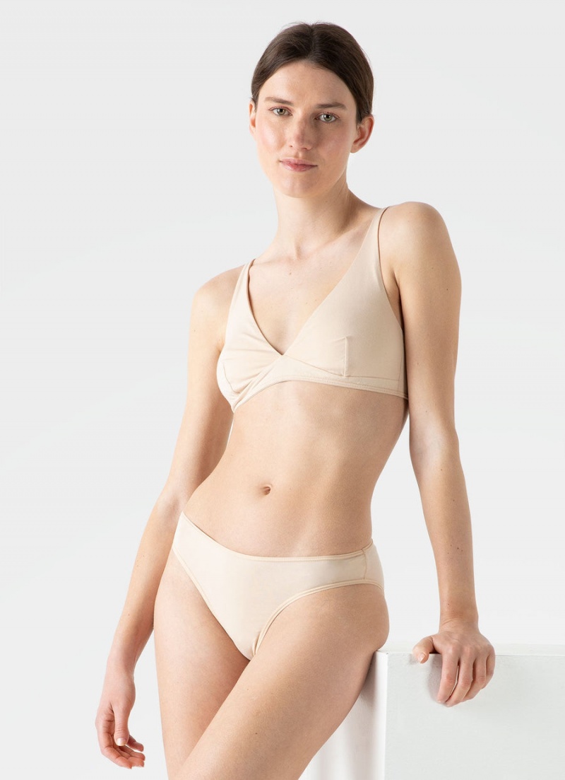 Beige Sunspel Cotton Briefs | 38251-THKZ | USA