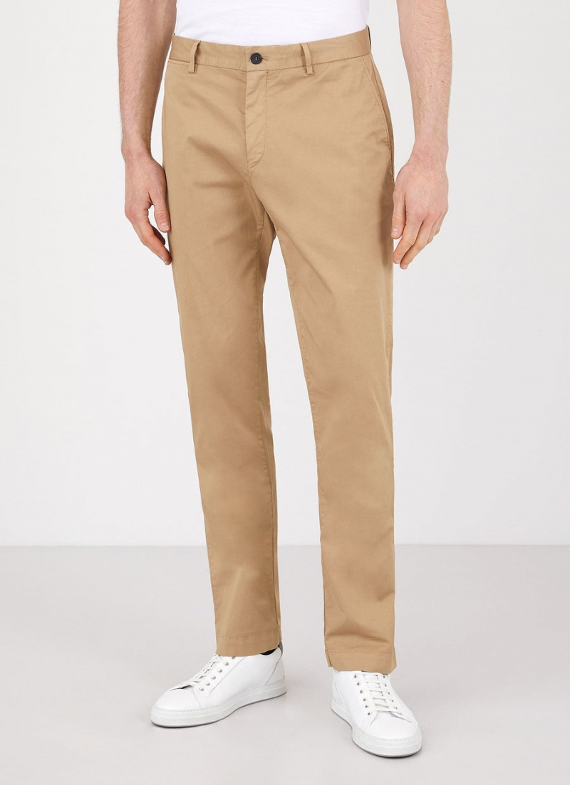 Beige Sunspel Regular Fit Stretch Chino | 98540-KRWH | USA