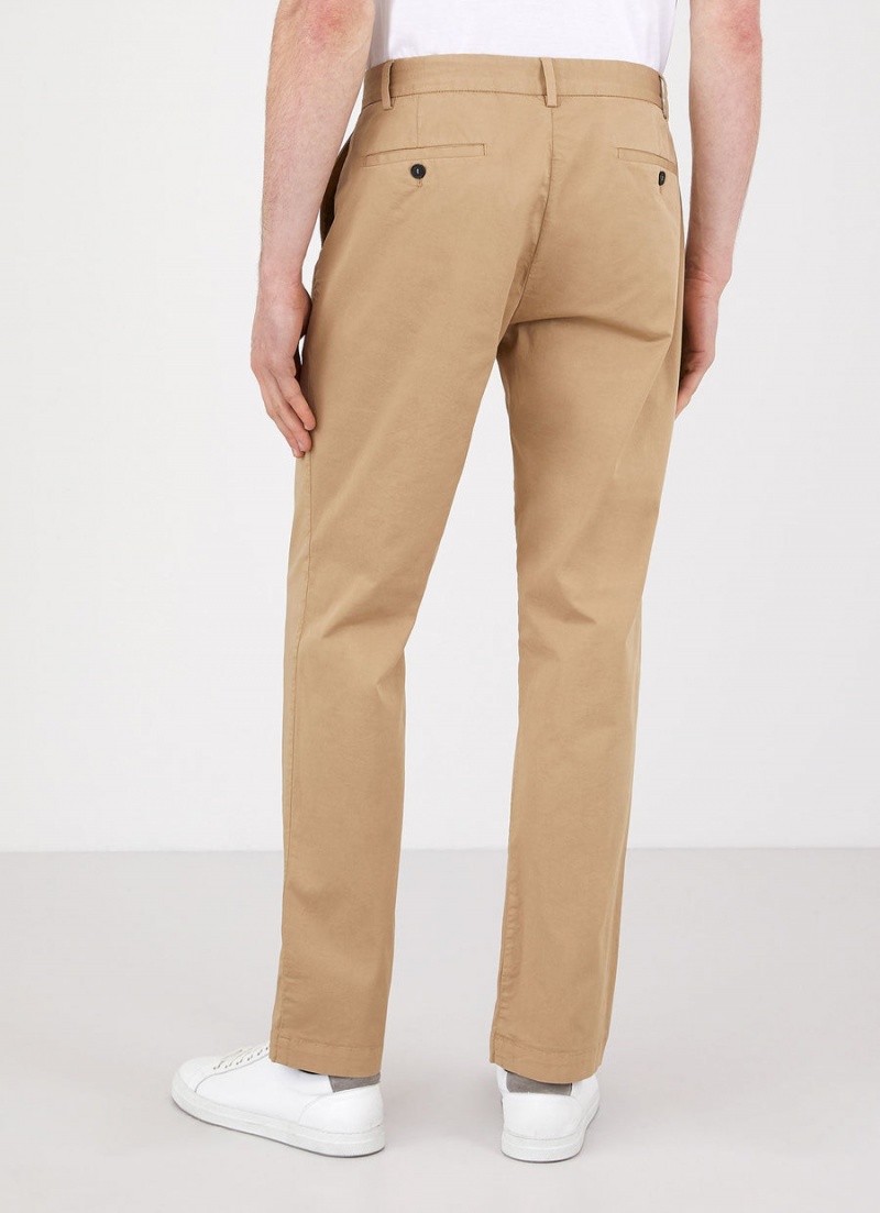 Beige Sunspel Regular Fit Stretch Chino | 98540-KRWH | USA