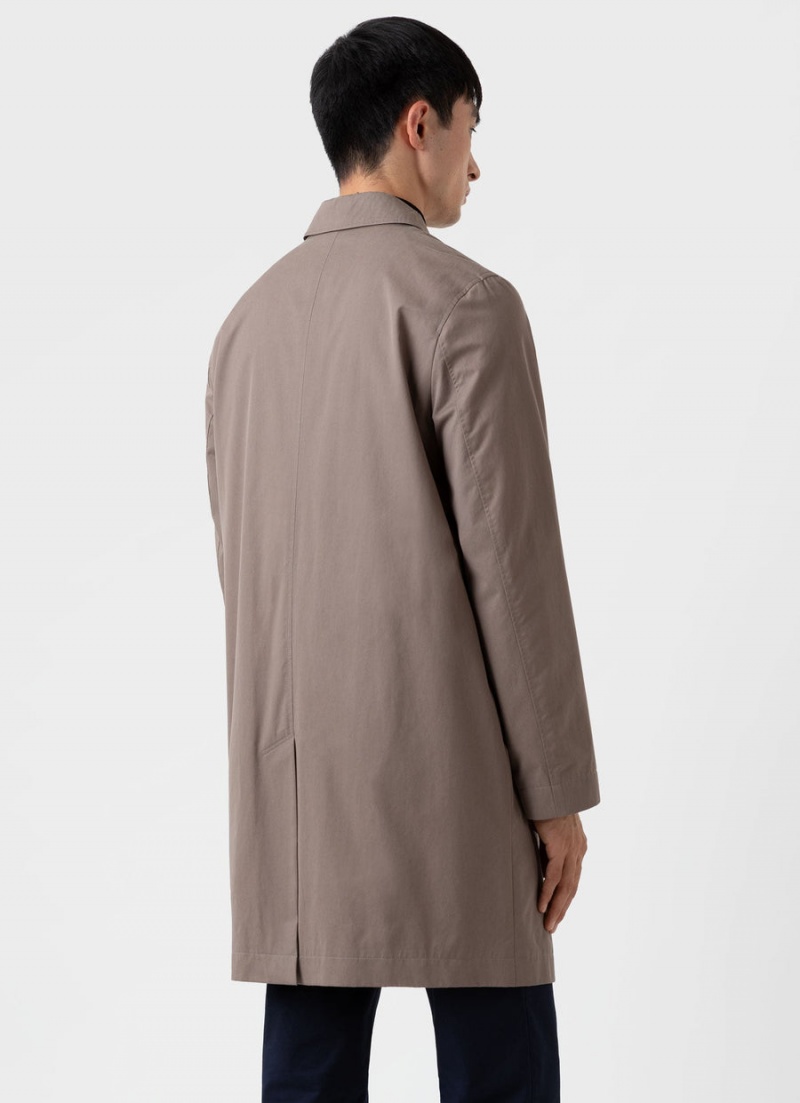 Beige Sunspel Showerproof Cotton Mac | 96284-ZLDP | USA