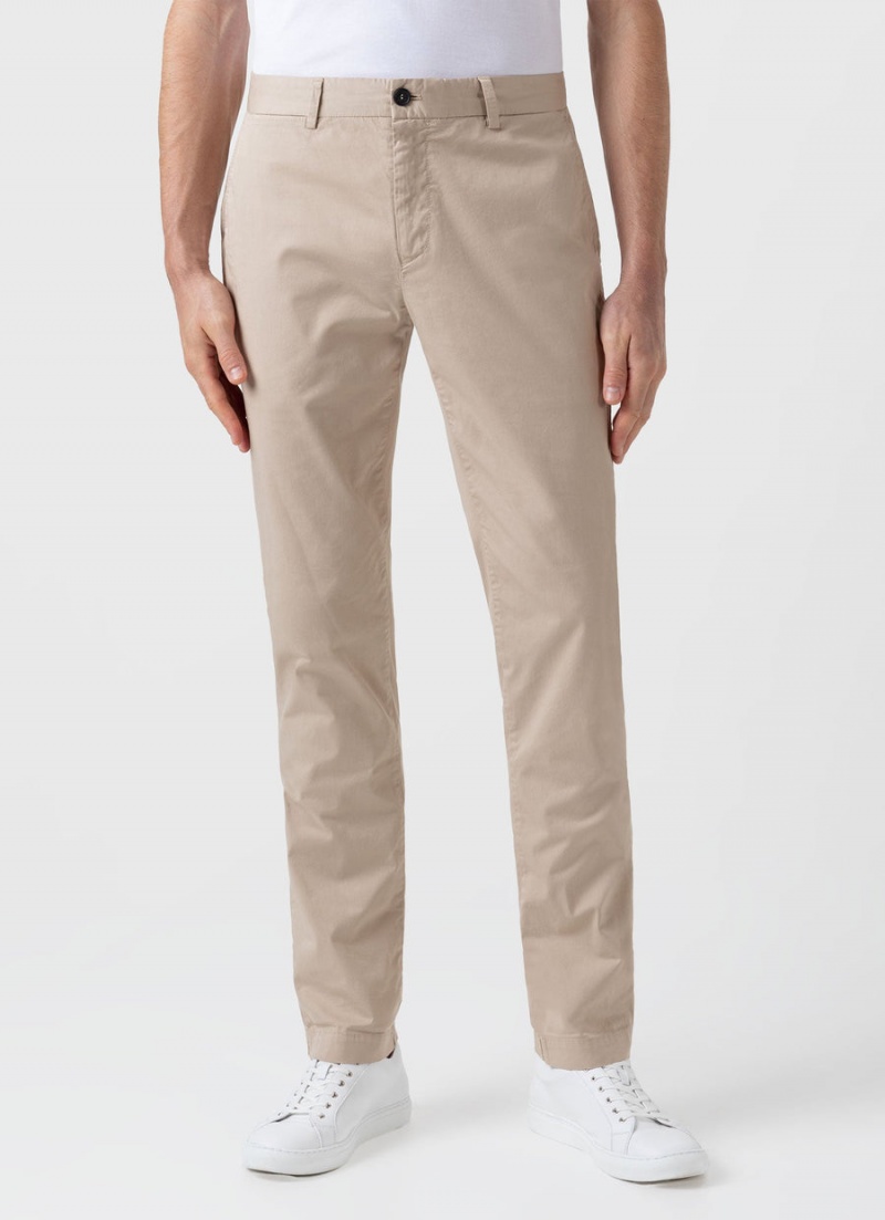 Beige Sunspel Slim Fit Chino | 40397-GWUI | USA