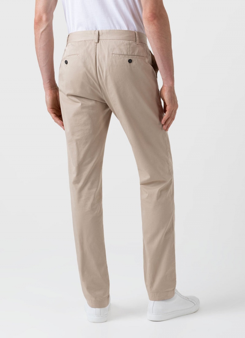 Beige Sunspel Slim Fit Chino | 40397-GWUI | USA