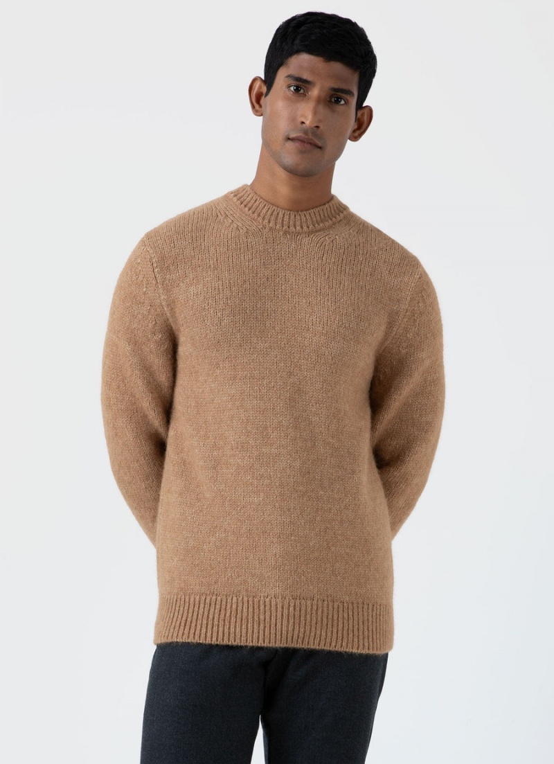 Biege Sunspel Alpaca Wool Jumper | 16793-KVBL | USA