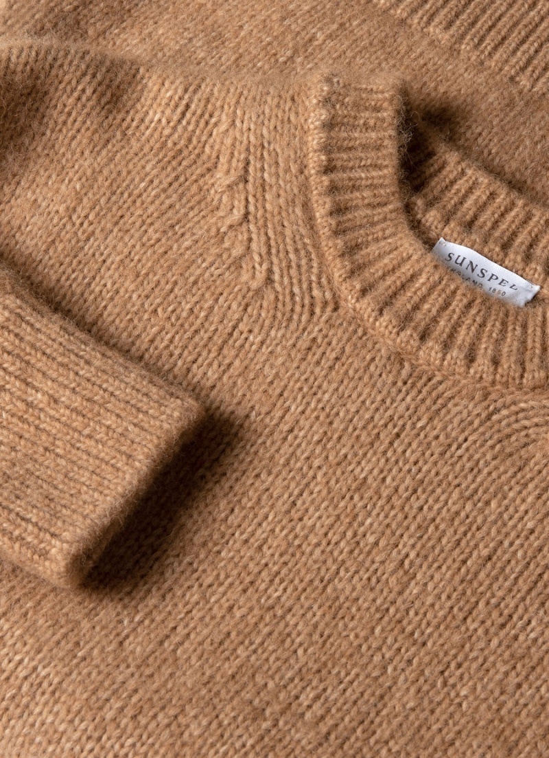 Biege Sunspel Alpaca Wool Jumper | 16793-KVBL | USA