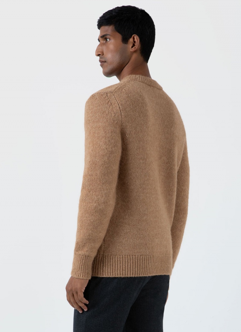 Biege Sunspel Alpaca Wool Jumper | 16793-KVBL | USA