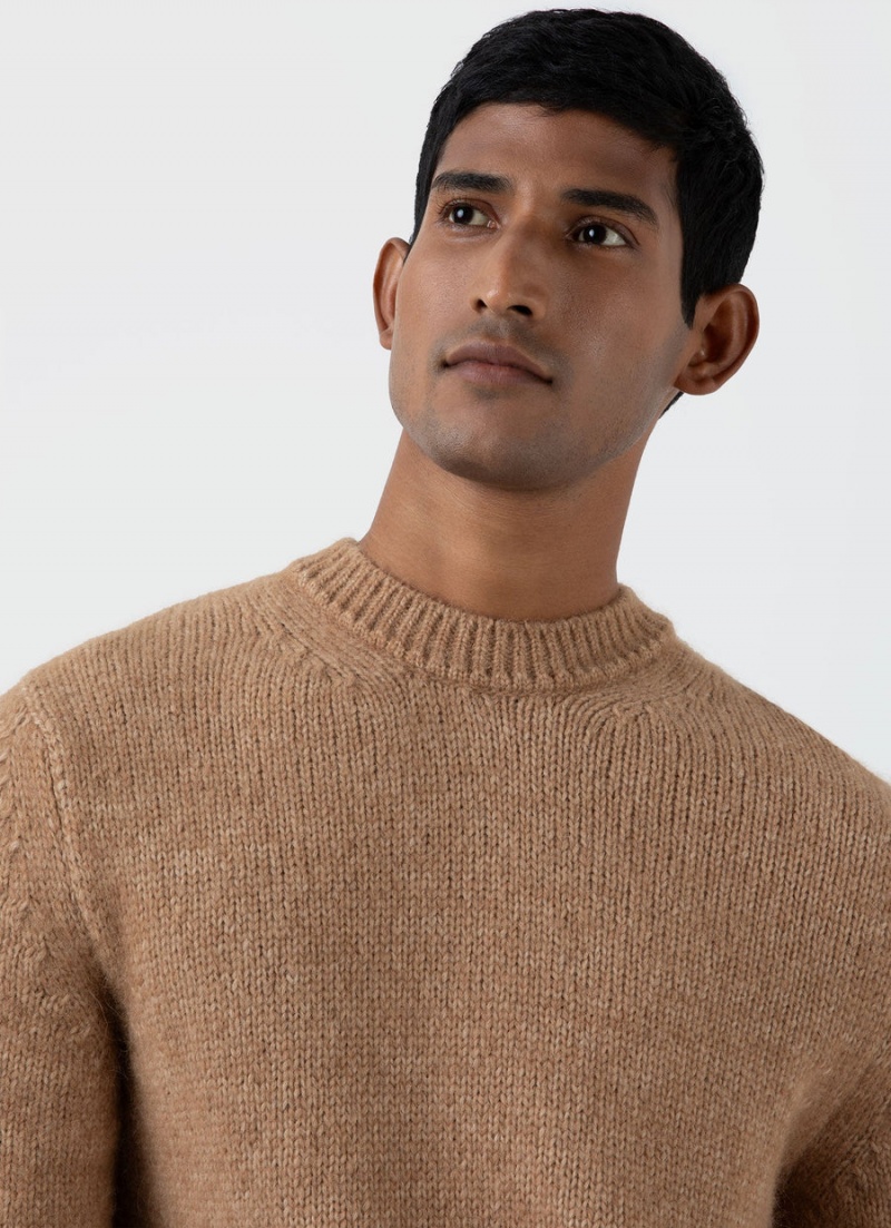 Biege Sunspel Alpaca Wool Jumper | 16793-KVBL | USA