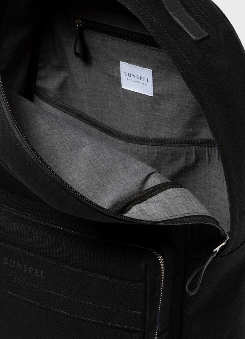 Black Sunspel Backpack | 26180-HLXK | USA