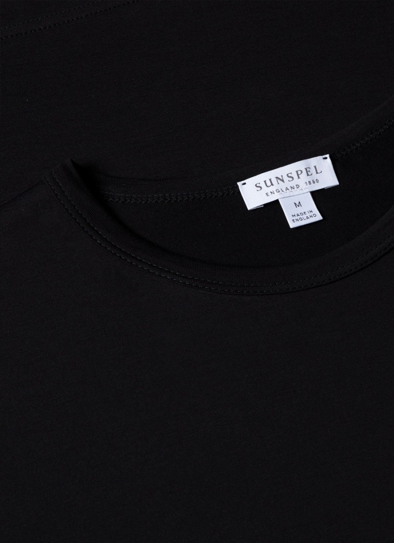 Black Sunspel Classic T-shirt | 10736-XQFY | USA