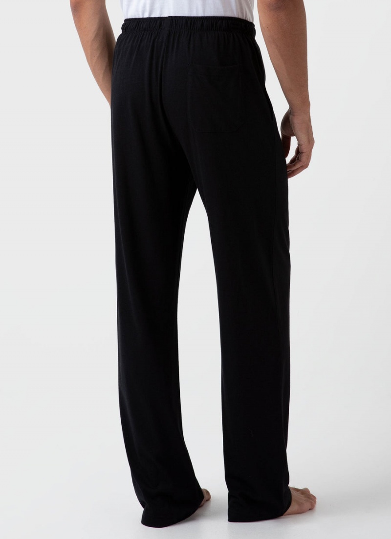 Black Sunspel Cotton Modal Lounge Pant | 94251-KFWD | USA