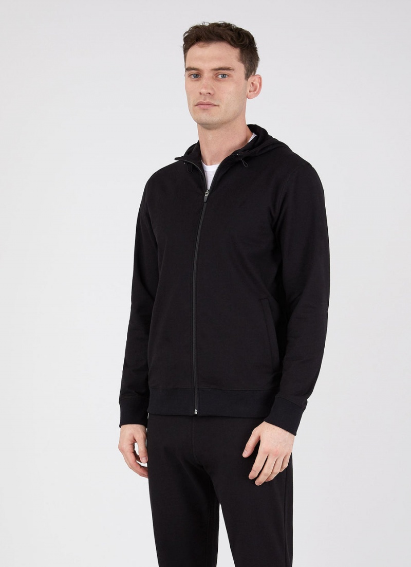 Black Sunspel DriRelease Active Hoody | 04965-UEIA | USA