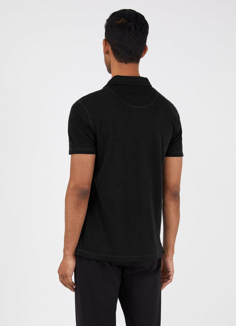 Black Sunspel DriRelease Active Polo Shirt | 05734-QCEW | USA