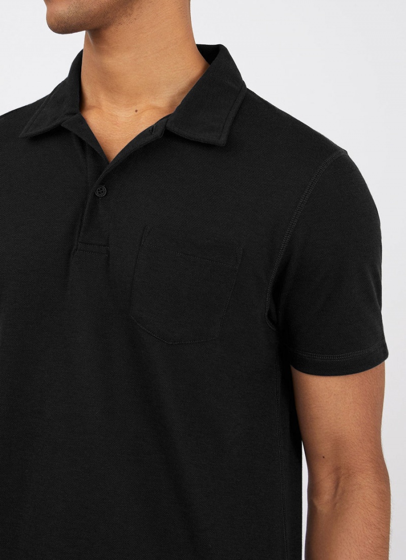 Black Sunspel DriRelease Active Polo Shirt | 05734-QCEW | USA