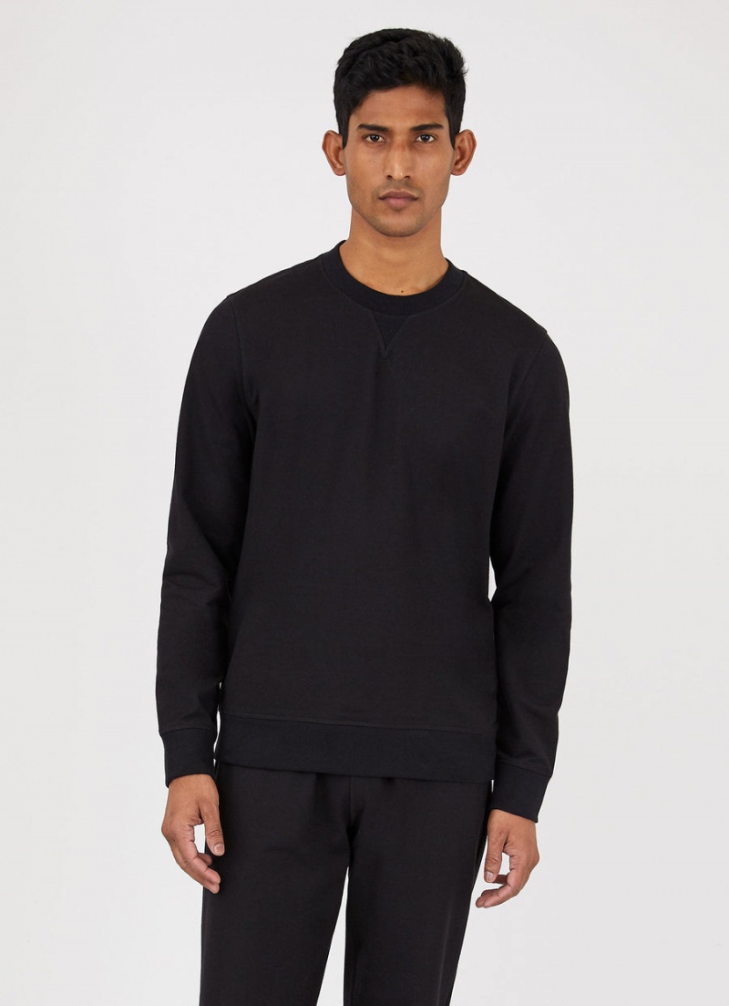 Black Sunspel DriRelease Active Sweatshirt | 31546-ITPG | USA