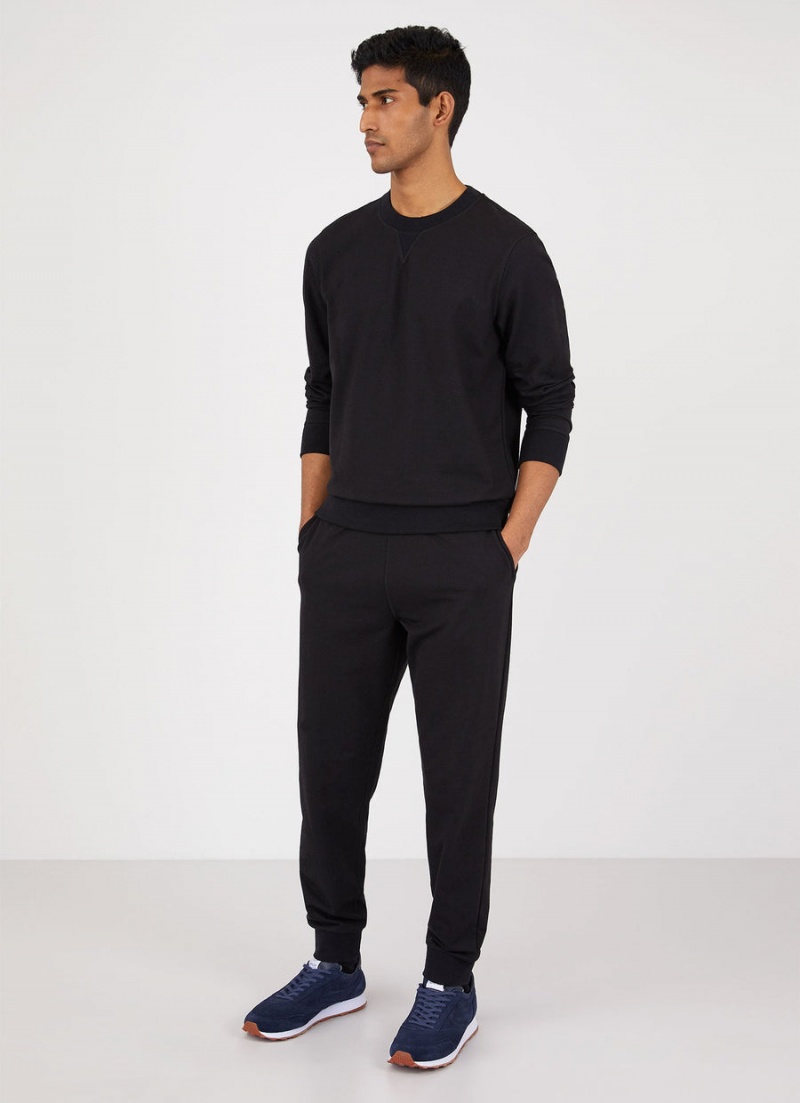 Black Sunspel DriRelease Active Sweatshirt | 31546-ITPG | USA