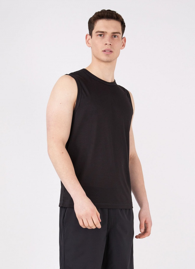 Black Sunspel DriRelease Active Vest | 76034-MQBG | USA