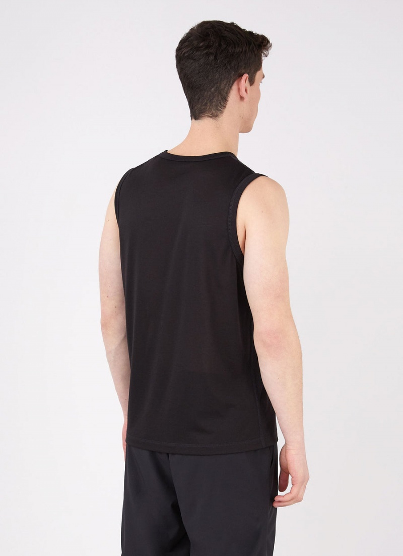 Black Sunspel DriRelease Active Vest | 76034-MQBG | USA