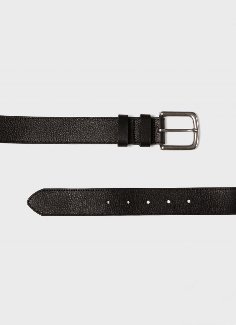 Black Sunspel Grained Leather Belt | 01872-GTLP | USA