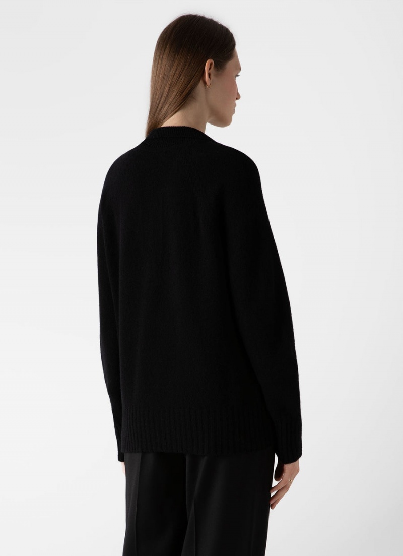 Black Sunspel Lambswool Polo Jumper | 15263-DHXF | USA