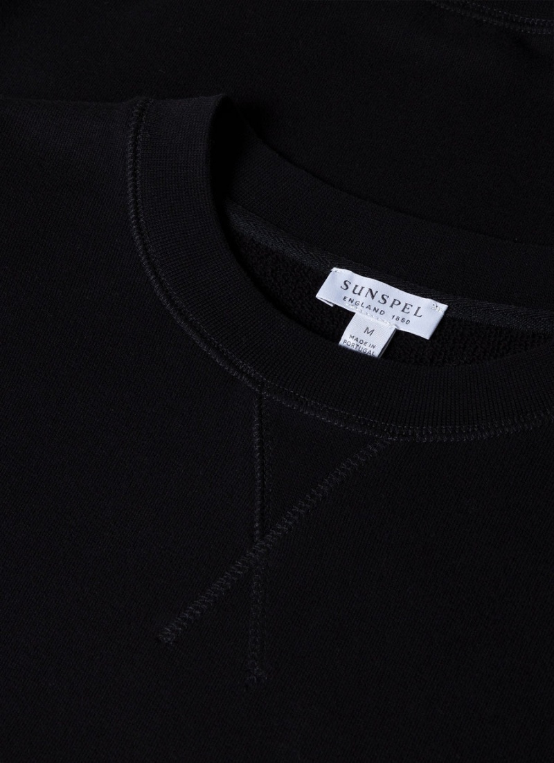 Black Sunspel Loopback Sweatshirt | 79028-IYSW | USA