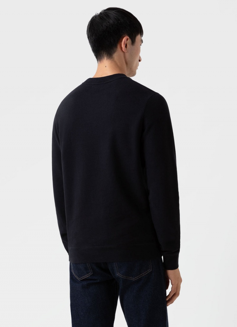 Black Sunspel Loopback Sweatshirt | 79028-IYSW | USA