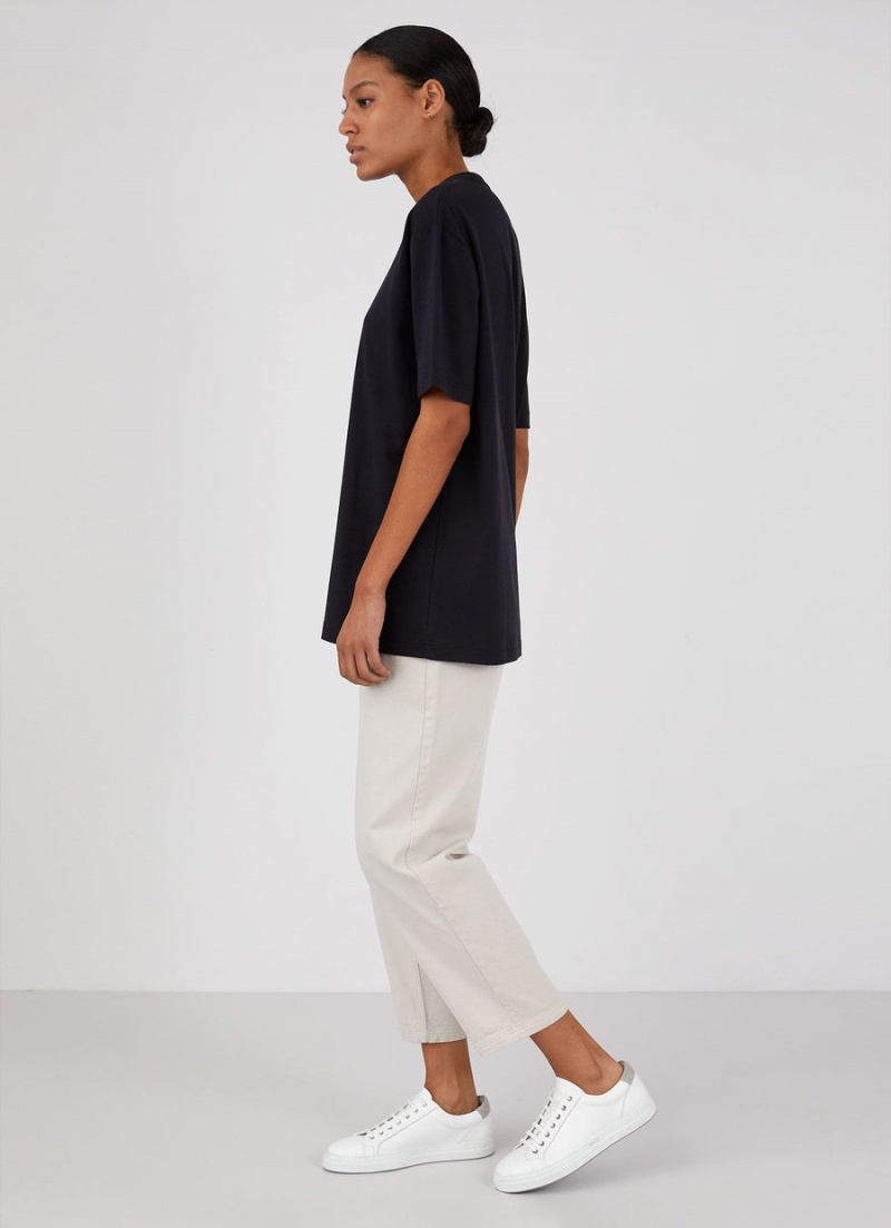 Black Sunspel Oversized T-shirt | 36805-WSOK | USA