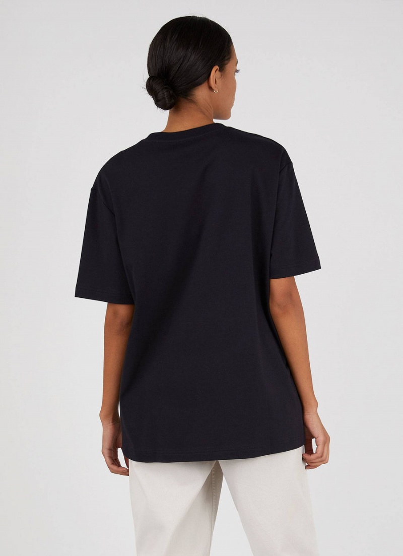 Black Sunspel Oversized T-shirt | 36805-WSOK | USA