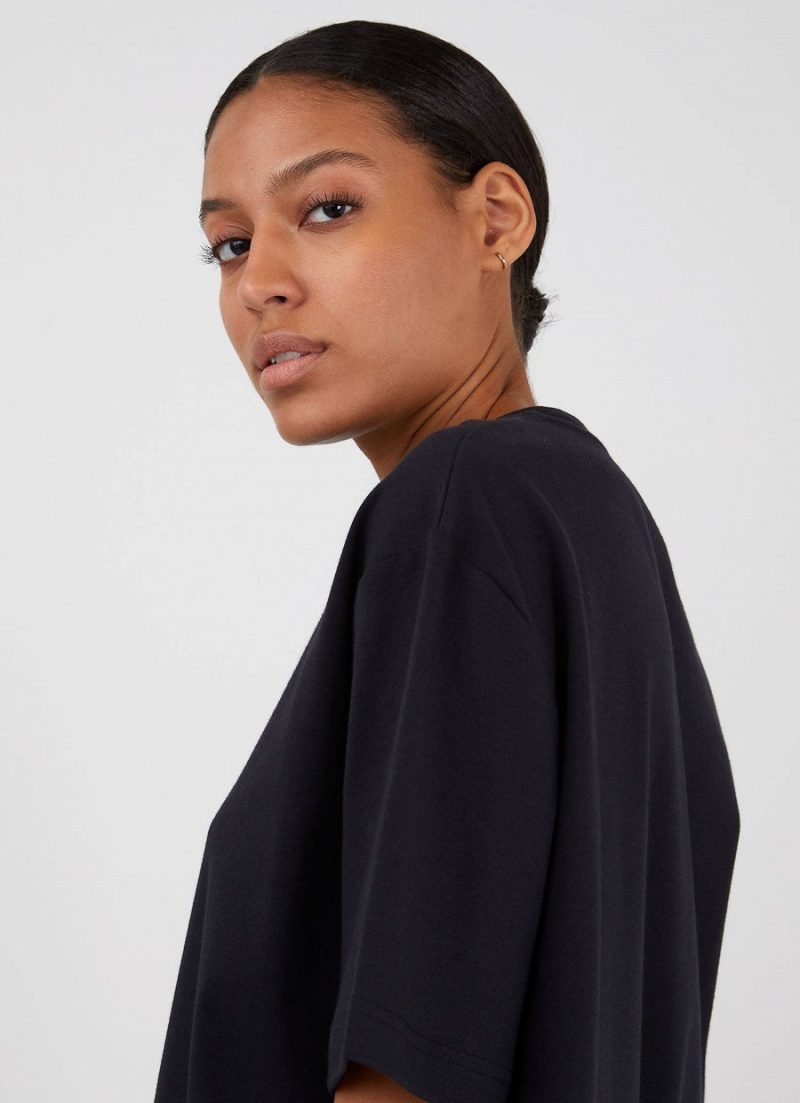 Black Sunspel Oversized T-shirt | 36805-WSOK | USA