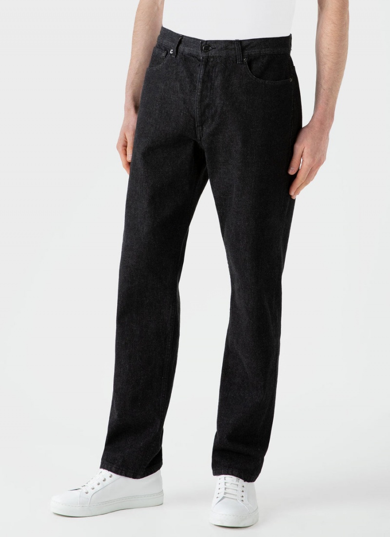 Black Sunspel Regular Fit Jean | 35602-FTHQ | USA