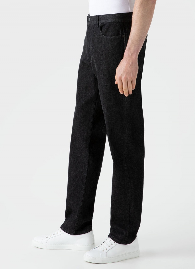 Black Sunspel Regular Fit Jean | 35602-FTHQ | USA