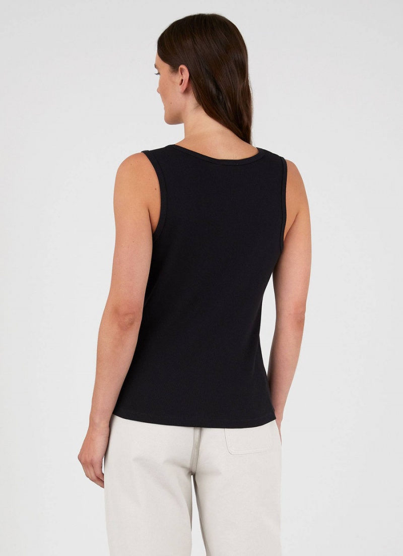 Black Sunspel Rib Vest | 27816-TAJH | USA