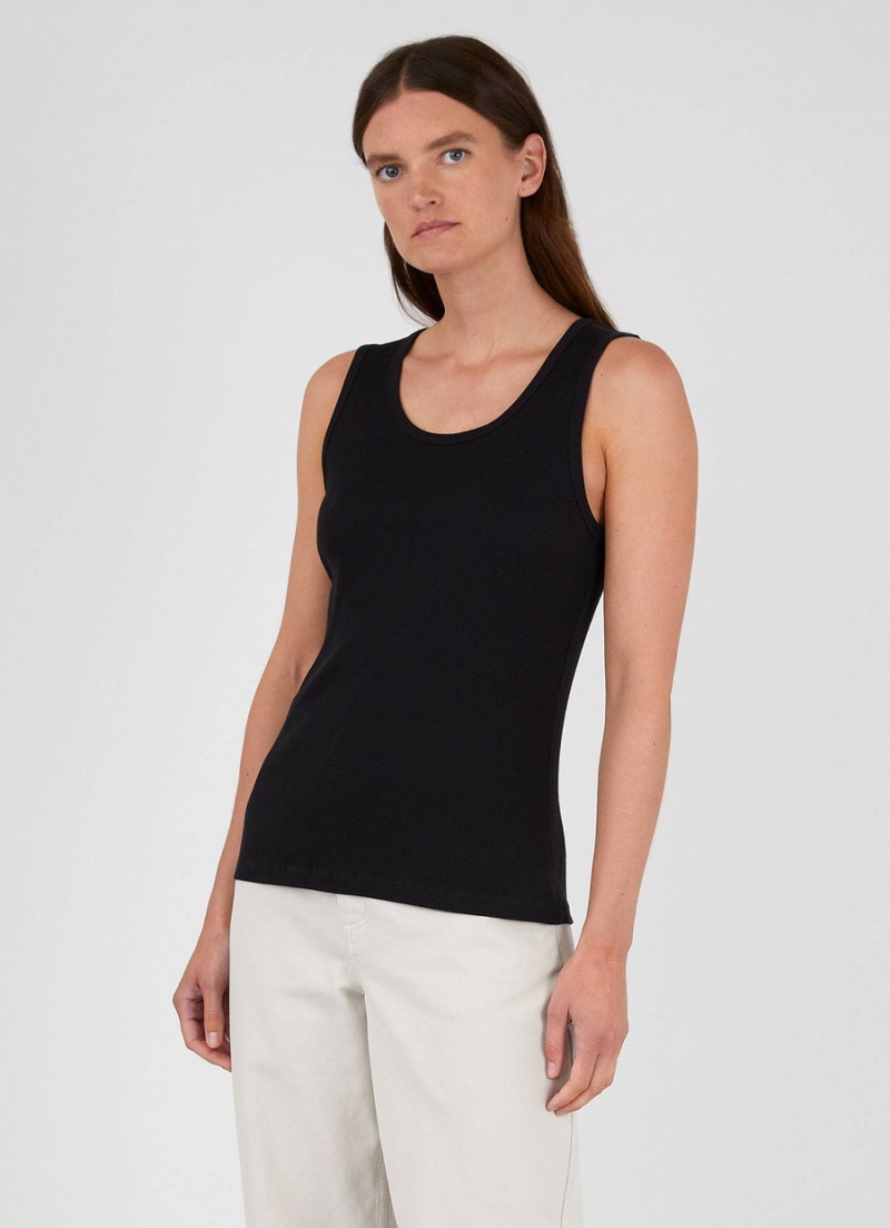 Black Sunspel Rib Vest | 27816-TAJH | USA