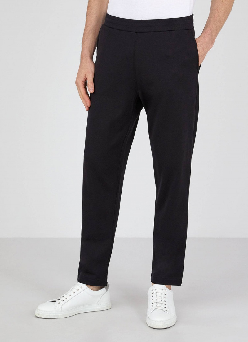 Black Sunspel Sea Island Cotton Sweatpants | 04573-CDMH | USA