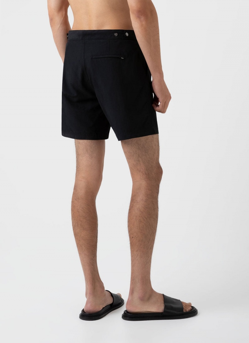 Black Sunspel Tailored Swim Shorts | 83067-XVWJ | USA