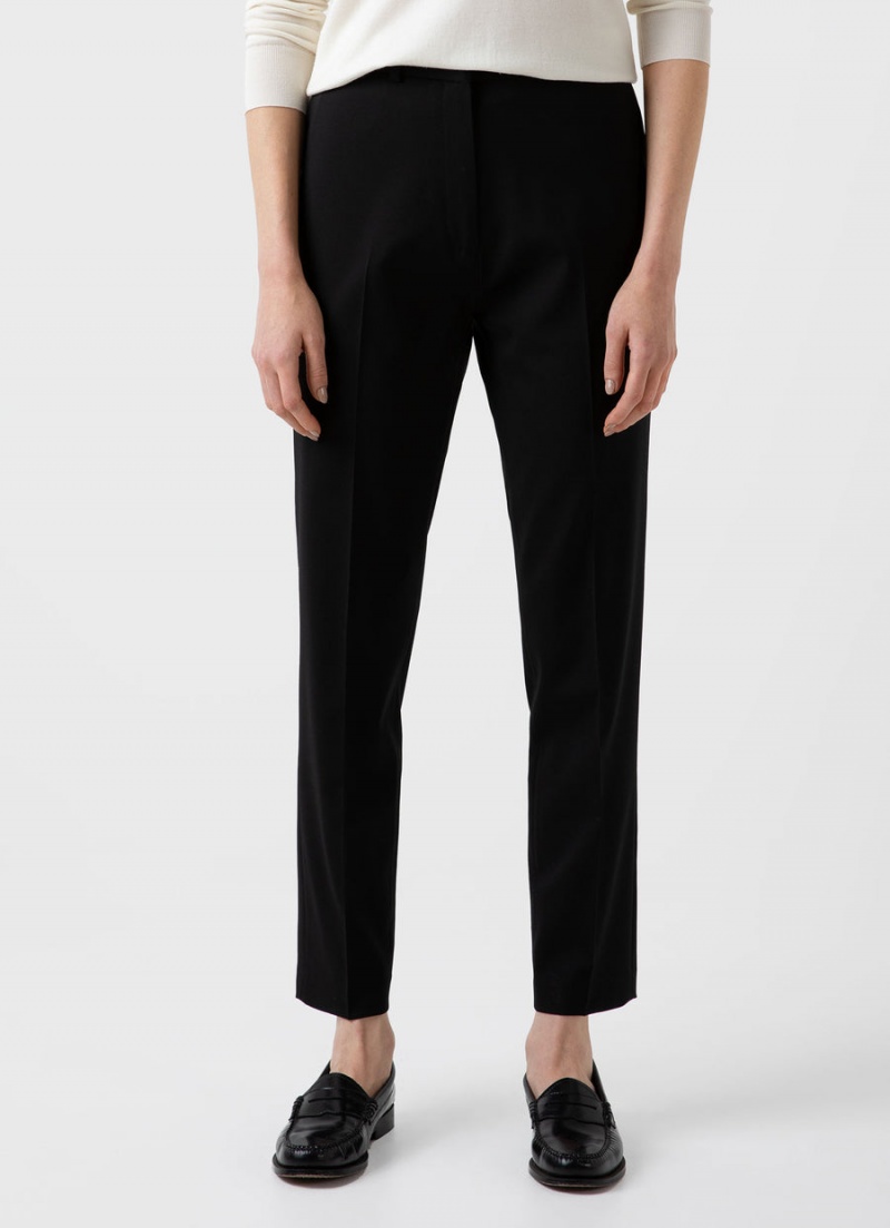 Black Sunspel Tapered Trouser | 87609-VLTF | USA