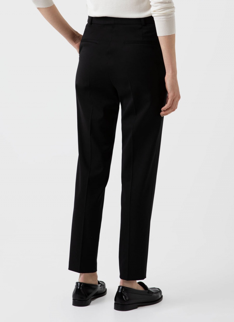 Black Sunspel Tapered Trouser | 87609-VLTF | USA