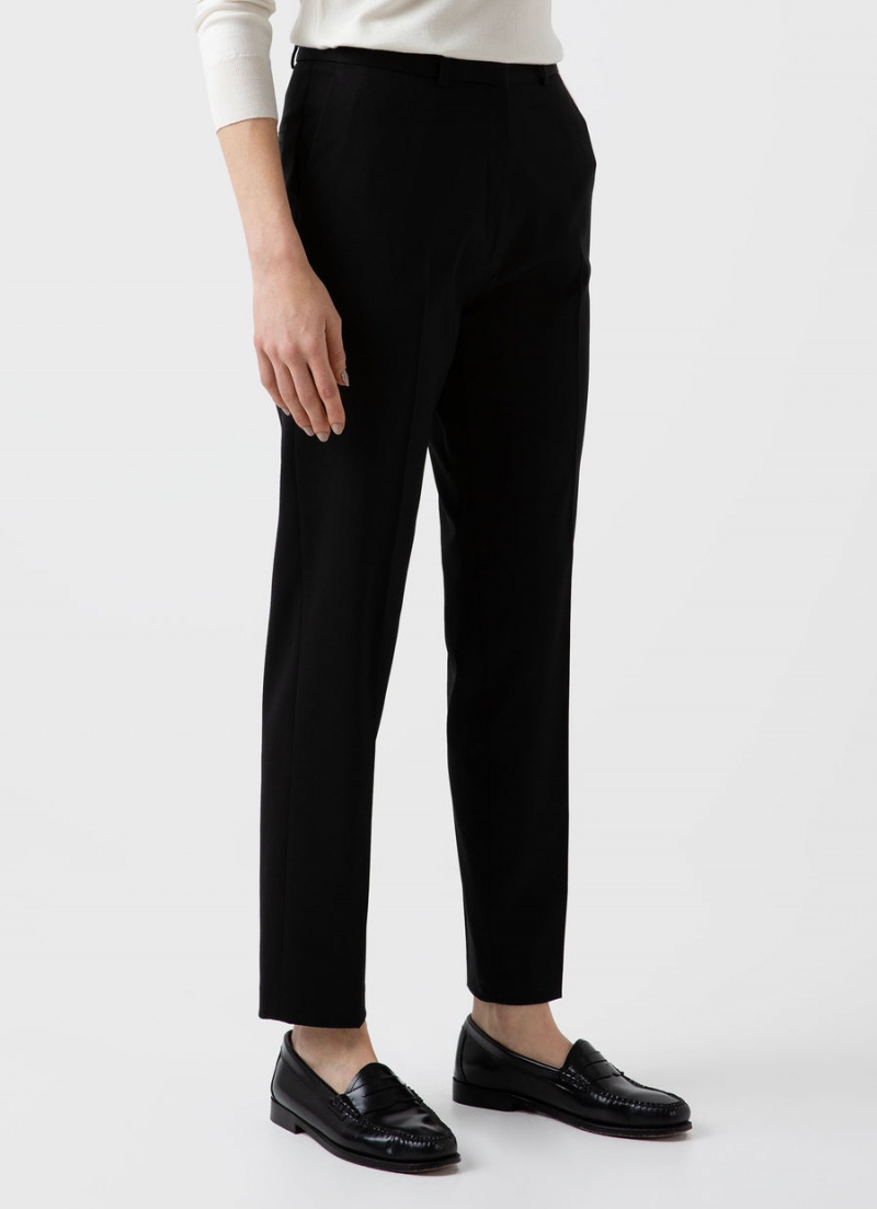 Black Sunspel Tapered Trouser | 87609-VLTF | USA