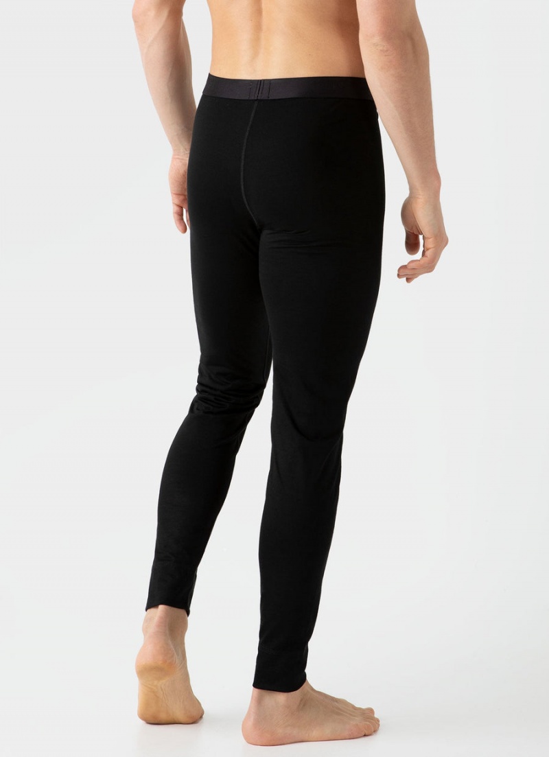 Black Sunspel Thermal Merino Long Johns | 34810-ZRJS | USA