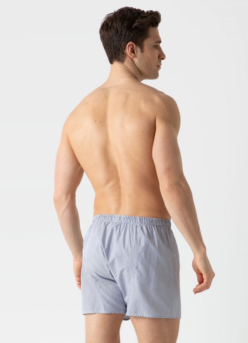 Blue Sunspel Classic Boxer Shorts | 61790-TWMV | USA