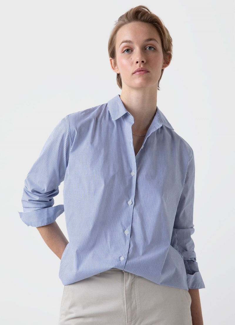 Blue Sunspel Classic Shirt | 84956-EAFI | USA